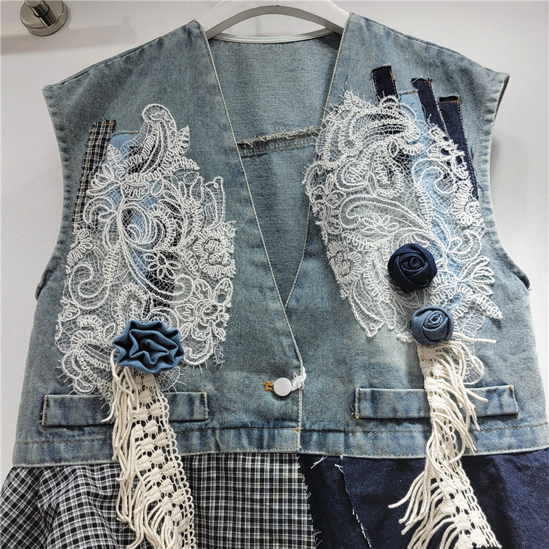 Verano super atractivo exterior 2025 nuevo estilo caliente diseño de nicho personalidad moda única y chic chaleco de costura mujer image 3
