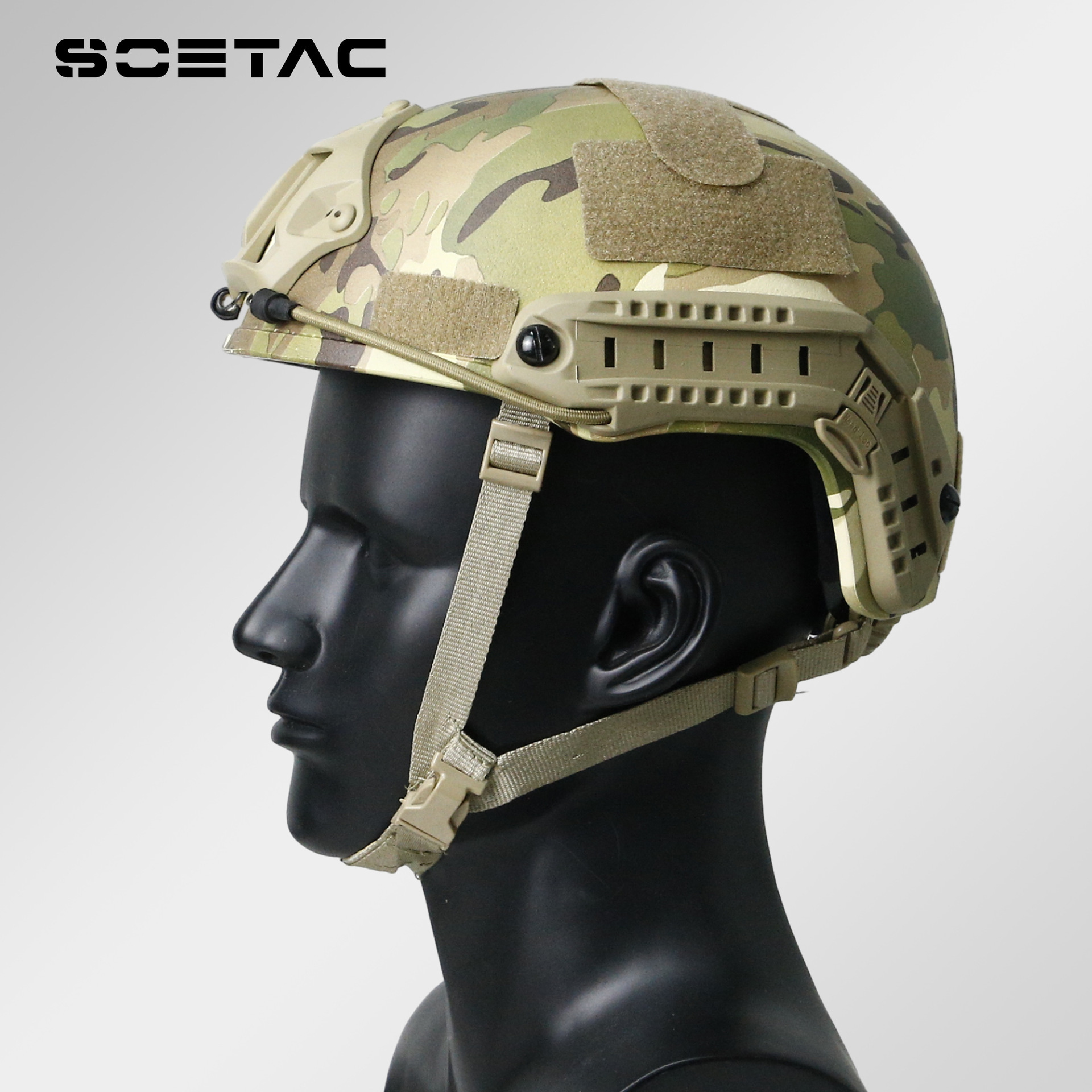 Fábrica directa fastmh casco ajustable camuflaje táctico casco militar ventiladores Equipo de acción de respuesta rápida
