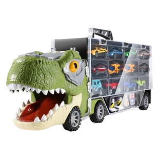 Boy's Dinosaur Toy Portable Storage Container Truck Model Set Car Alloy Car Children's Early Education Cognition