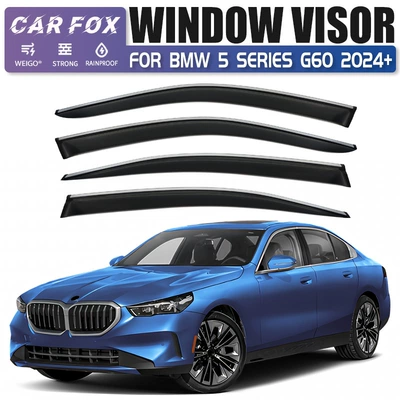 Rain shield — Suitable for Imported Bmw - standard-packing-without-logo-bmw-5-series-i-short-wheelbase-mk8-g60-2024-rain-guards-with-bright-trim