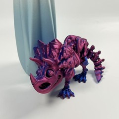 3D打印三角龙全身关节可活动龙骨架仿真模型手办玩具创意摆件批发