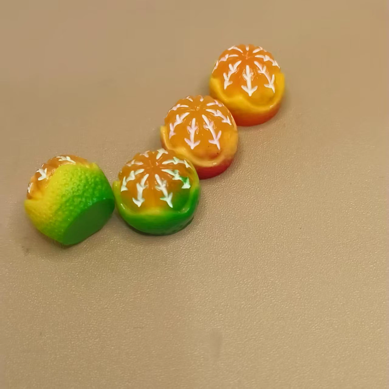 Миниатюрные фигурки из смолы в виде фруктов (апельсин), материалы для рукоделия, для чехлов на телефон, магнитов на холодильник, украшений для автомобиля