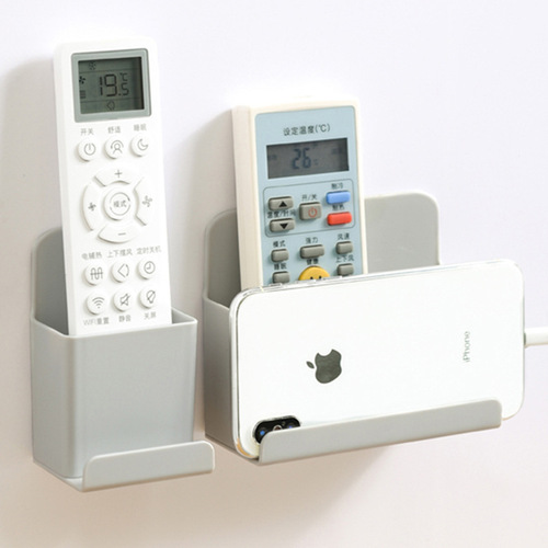 Wall-mounted TV remote control storage box storage rack without punching wall-mounted box bedside mobile phone storage box