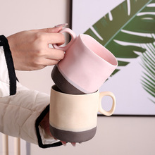 新款ins高级感创意马克杯陶瓷复古不规则型手工器型燕麦杯早餐杯