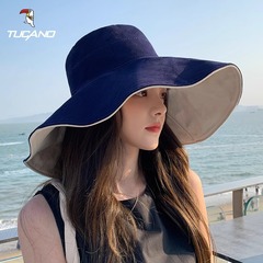 帽子の女性の夏の紫外線防止の屋外旅行の日よけの大きなつばの日よけの女性のカジュアルな組み合わせの太陽の漁師の帽子