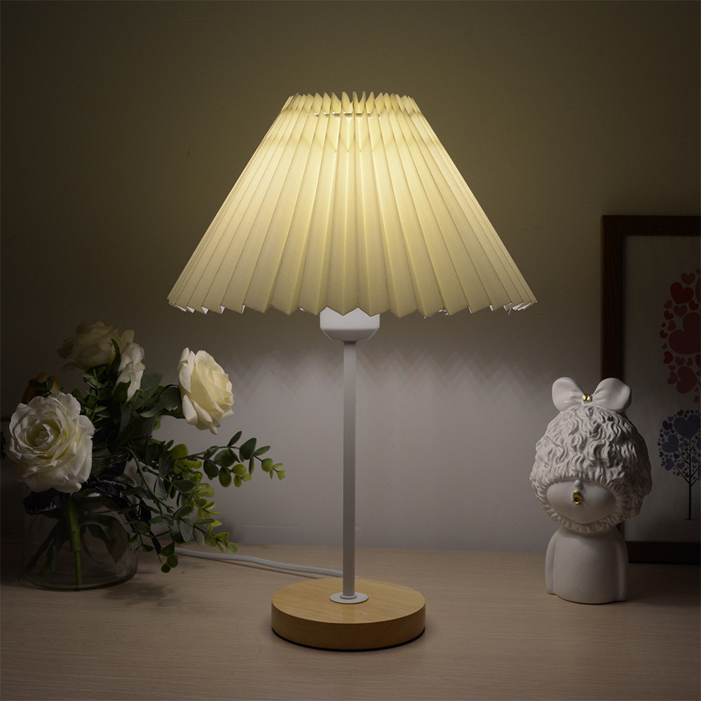 Transfronterizo Internet celebridad moderna simple tela Shell decoración del hogar lámpara de mesa lámpara de noche estudio dormitorio Hotel