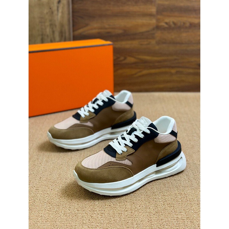 Top Panel 2025 Spring New Style Cowhide Stitching Low-Cut Lace-Up Comfortable Breathable Low-Key Casual Versatile Men's Shoes