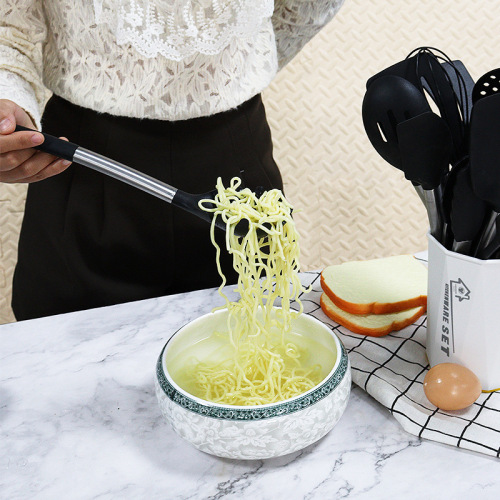 Factory silicone spatula and spoon 15-piece set stainless steel handle non-stick silicone spatula household silicone kitchenware wholesale