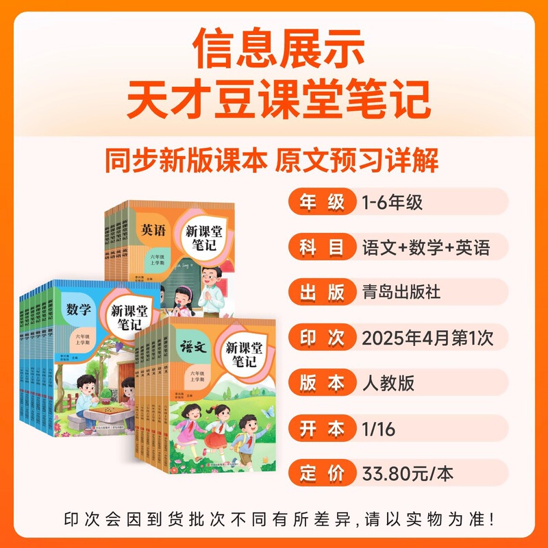 2025 年新版教室ノート、人民教育出版局版、1、2、3、4、5、6 年生用の同期教科書ノート|undefined