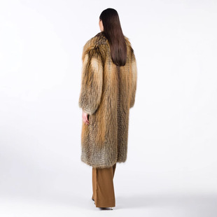 Импортировал Long Fox Fox Mao в американской Red Fox Skin 2024 Новая женская меховая куртка
