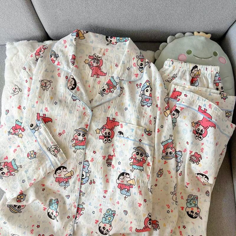 外国貿易クロスボーダー卸売クラウドコットン長袖ズボン 120 グラムパジャマ女性のための Xiaoxin 外で着用できるラペルカーディガンホーム服|undefined