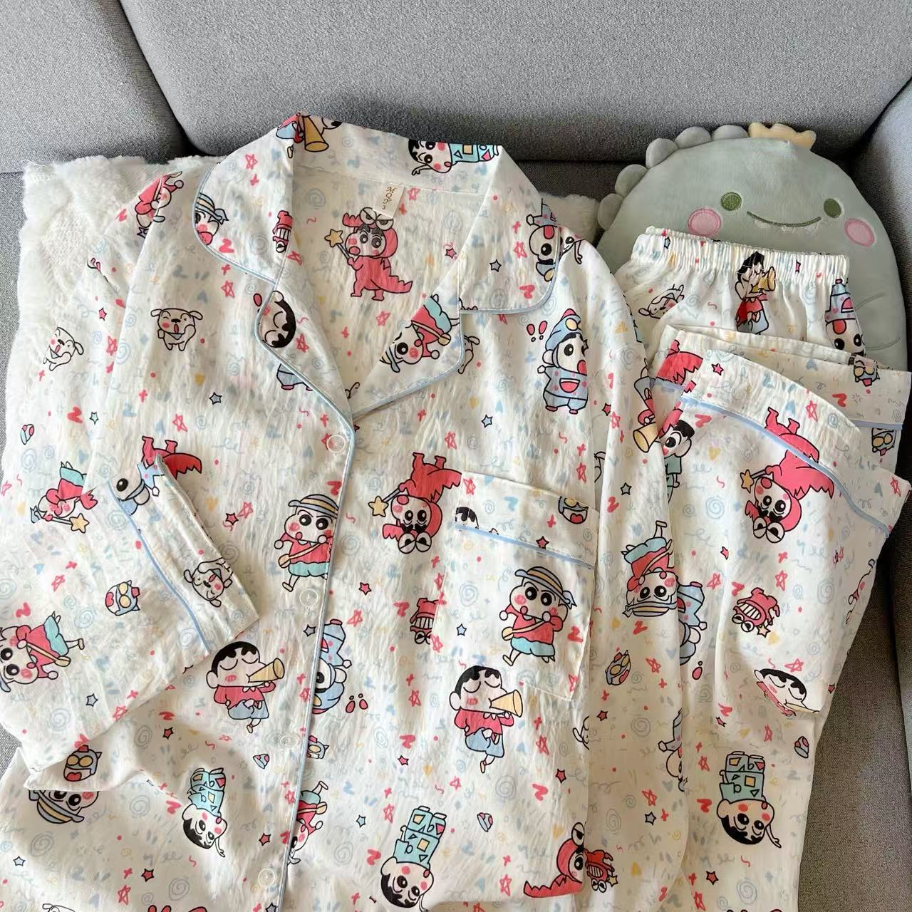 外国貿易クロスボーダー卸売クラウドコットン長袖ズボン 120 グラムパジャマ女性のための Xiaoxin 外で着用できるラペルカーディガンホーム服