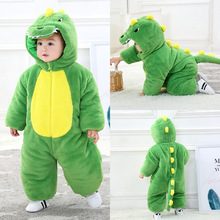 奇乐兔一件代发婴儿连体衣冬季宝宝卡通个性造型可爱加绒加厚哈衣