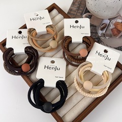 4件套發圈頭繩ins網紅新款氣質韓式頭飾基礎發繩簡約小皮筋女扎頭