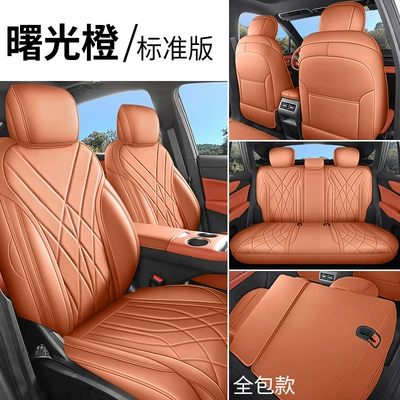 Modelə uyğun (Original) oturacaq örtükləri — Boyue REV car seat covers, featuring - dawn-orange-standard-edition-full-coverage-for-rear-seats-note-the-model-year