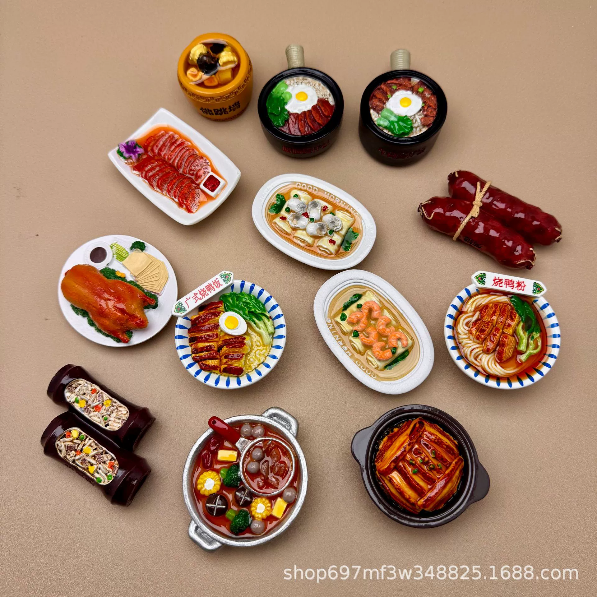 Realistic magnetic fridge magnet, three dimensional strong magnet, delicacies, in 3d format