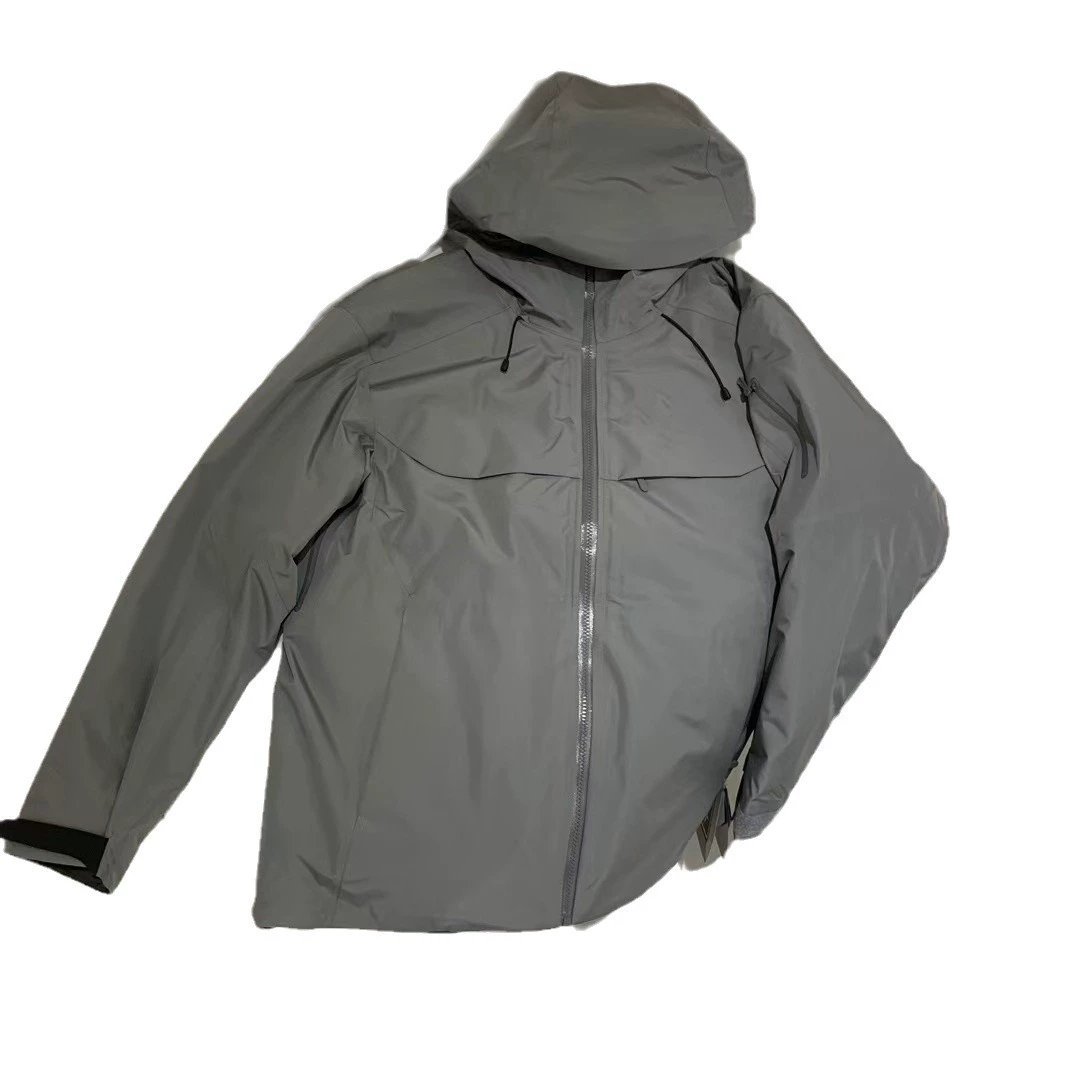 Windproof liner with hood with down, jacket for leisure, three in one, oversize