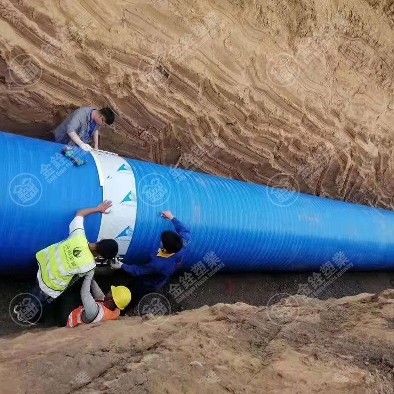 聚丙烯asa结构壁管dn400耐磨耐压大口径塑料排污管500/800/1000