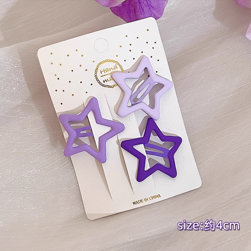 Purple five-pointed star-3 piece set