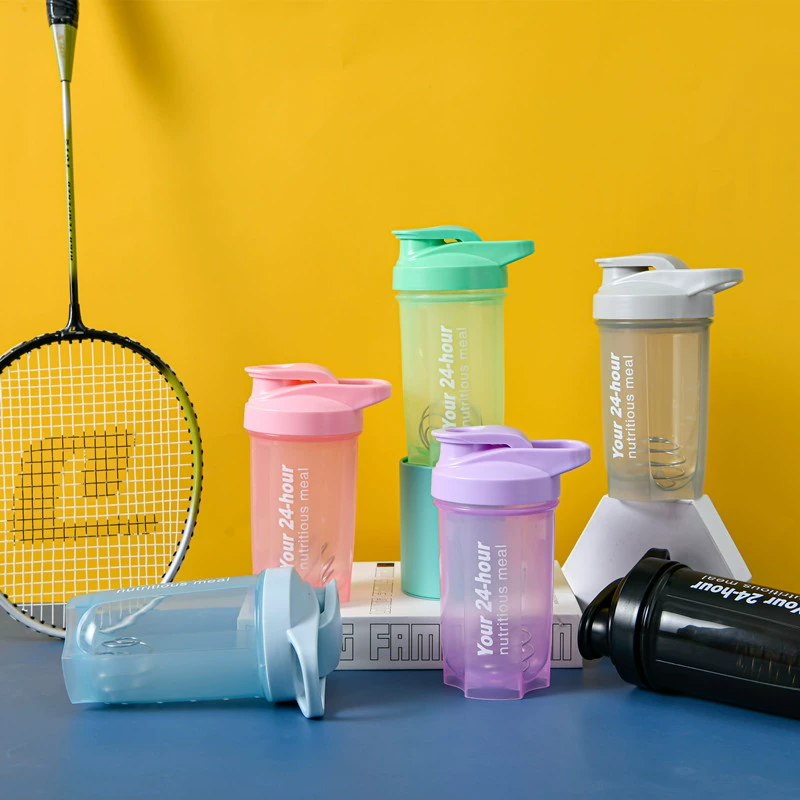 500 мл пластиковый стаканчик запечатанный рекламный стаканчик фитнес-чашка спортивный стаканчик смешивания протеиновый порошок встряхнуть чашку с ручкой