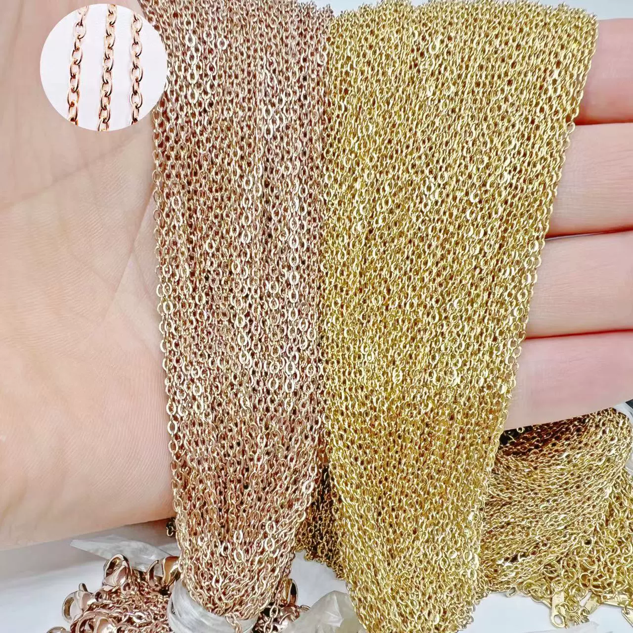 Уплотнительная цепь из нержавеющей стали 304 поперечная цепь летняя модная универсальная цепочка на ключицу из титановой стали DIY полуфабрикат простая цепочка