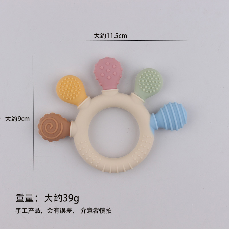 Amazon explosión material de silicona dentín de palma pequeña dientes molares resistentes a la comida mano de silicona mordida alegría tranquila campana