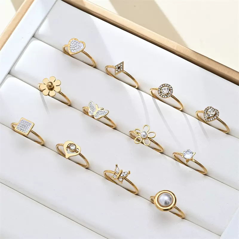 欧美亚马逊跨境热销不锈钢戒指时尚简约冷淡风速卖通开口戒指