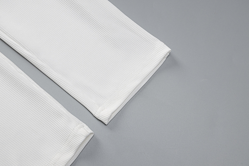Sleeveless Single-Shoulder Sling Slim Solid Color Vest & Pant Set NSYOM114240