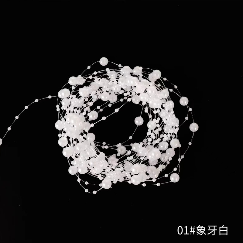 Día de san valentín ramo de cadena de perlas de imitación con cuentas flor accesorios de embalaje material decorativo bricolaje joyería de perlas florales