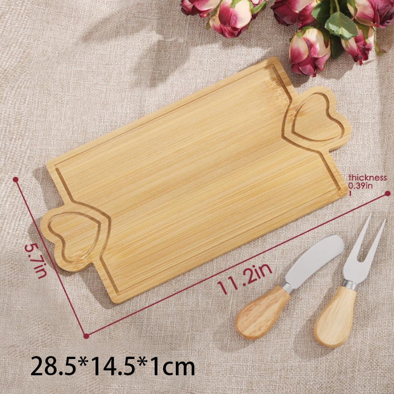 Caja de regalo de queso de Amazon Tablero pequeño con queso de mano Tablero de queso Versión de fruta Juego de caja de regalo Caja de madera de bambú decorativa