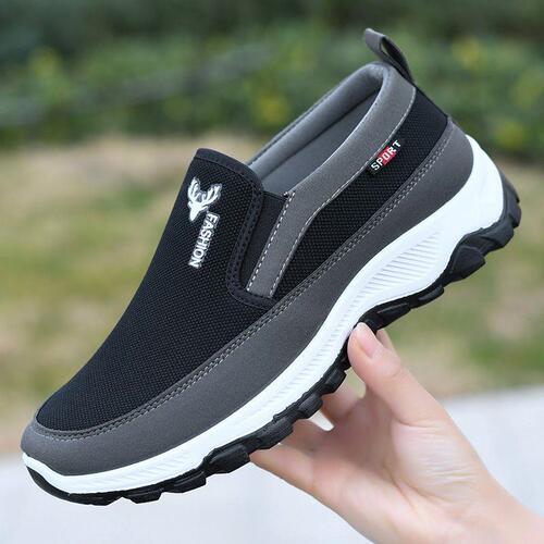 【Clearance Sale】Old Beijing Cotton Shoes for Men, Mesh Shoes for Summer, Durable, Non-Slip, Breathable, Soft Soles, Waterproof Cotton Shoes