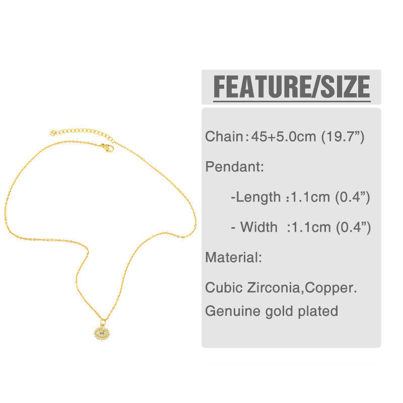 Hip hop butterfly eyes copper zircon necklace