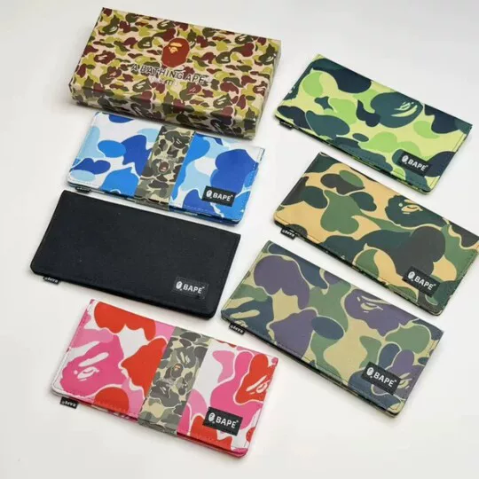 One piece of hair ape head camouflage wallet fashion brand wallet card holder camouflage short wallet