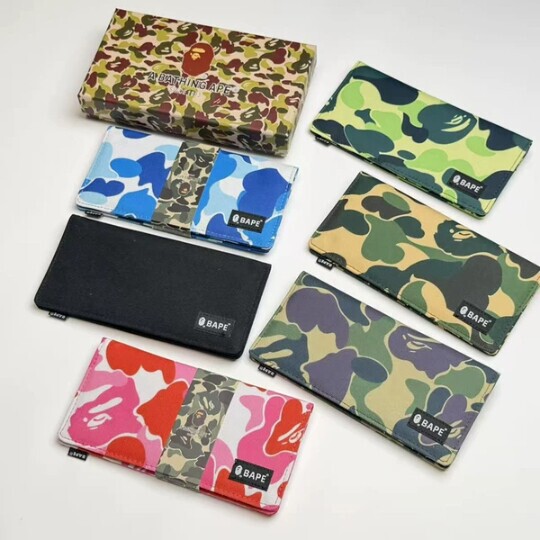 One piece of hair ape head camouflage wallet fashion brand wallet card holder camouflage short wallet