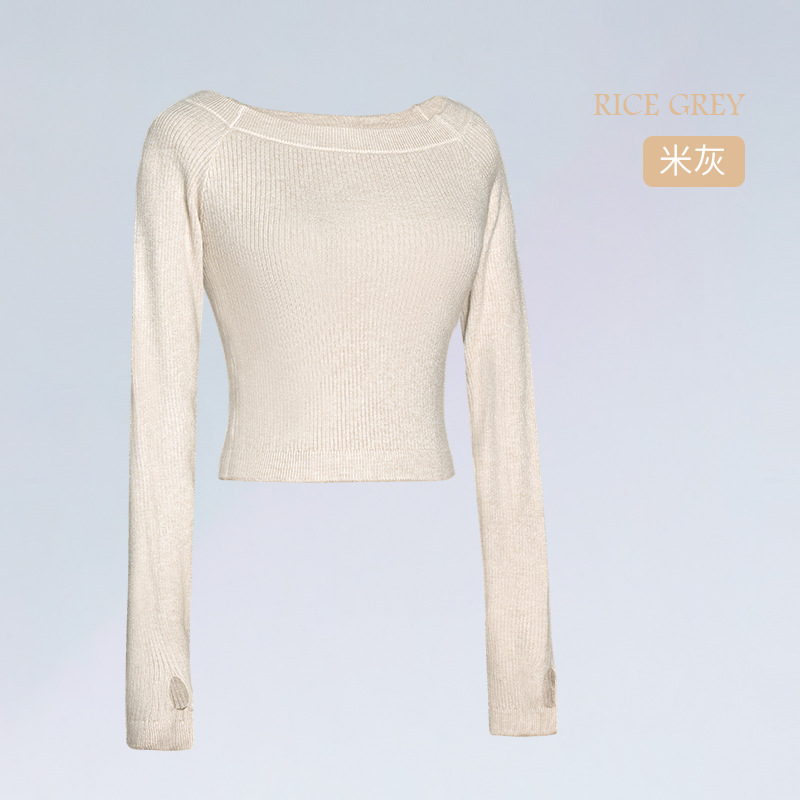 Ropa de baile de las mujeres pequeño suéter otoño e invierno práctica ropa de punto de baile superior adulto manga larga chino danza abrigo ropa exterior