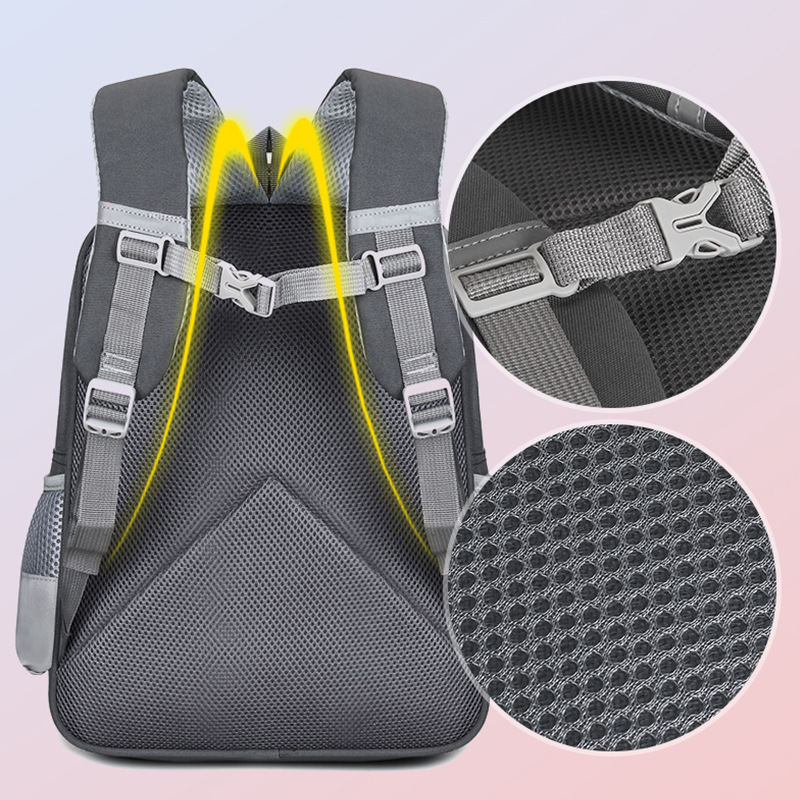 Mochila infantil de dibujos animados, mochila transpirable de gran capacidad para reducir la carga, mochila para niños, niñas de grado 234