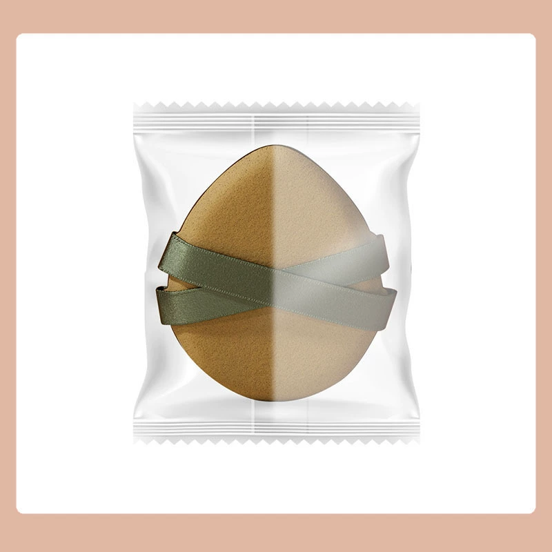 Makeup Sponge Puff, Thick Double-Strap Cushion Pad, Teardrop Shape, 7×5×0.8 cm