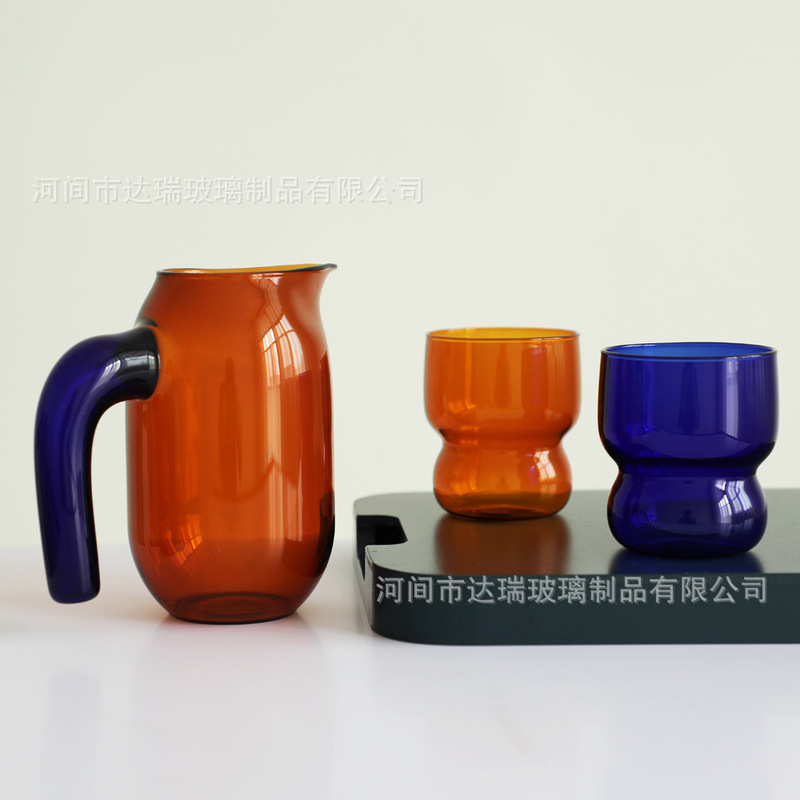 High Borosilicate Heat-Resistant Stained Glass Coffee Pot, Coffee Sharing Pot for Hotel Cafe, High-Quality Glass Pot