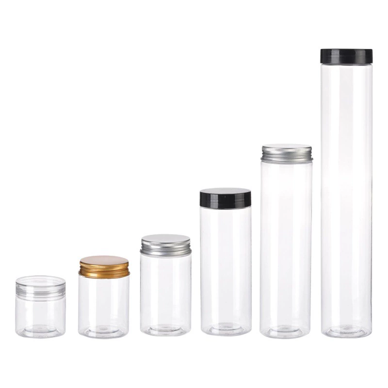 Производители 55*65 прозрачная пищевая пластиковая бутылка пластиковые банки ПЭТ прозрачные герметичные пластиковые банки гайки образцы банок