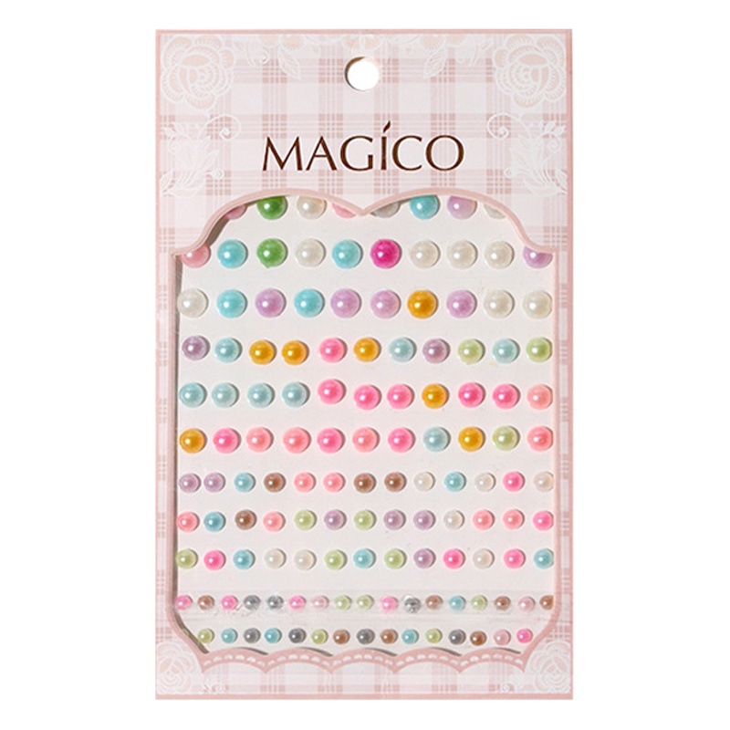 Pegamento libre de uñas pegatina de perlas adhesivo tridimensional transparente rhinestone color mágico niños nupcial etapa lágrima maquillaje Decoración
