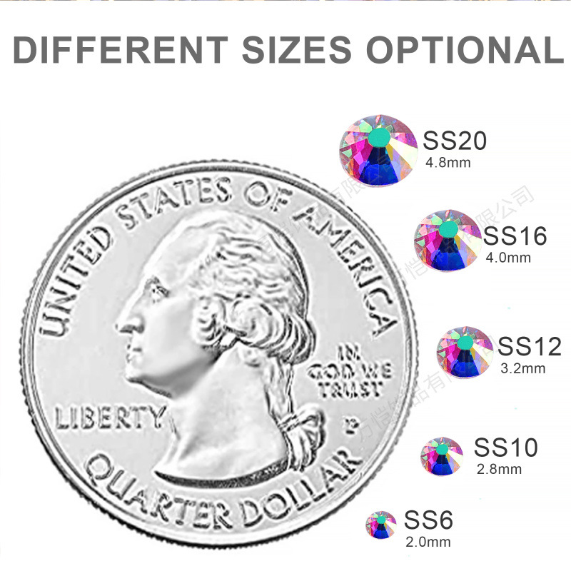 爆発的な輝きの平底イミテーションオパールラインストーン、衣類用アクセサリー、電気メッキガラスラインストーン、大型装飾品、DIYジュエリーアクセサリー材料