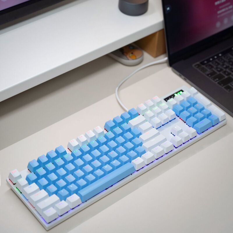 特別オファー卸売クロスボーダースポット Amazon Lingkey リアルメカニカルキーボード有線 87/104 キー発光緑紅茶軸|undefined