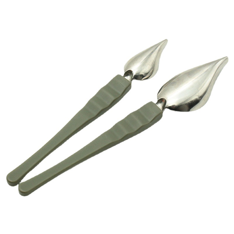 Restaurante transfronterizo plato de comida occidental para hornear postre salsa de acero inoxidable pintura cuchara cocina molecular punta cuchara olla caliente tenedor