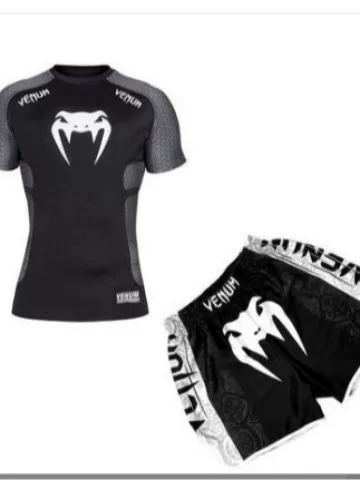 Sanda Training Clothing UFC suit Men's Boxing Tight Quick-drying Clothes Muay Thai Fighting Short-sleeved Shorts Gym Fighting