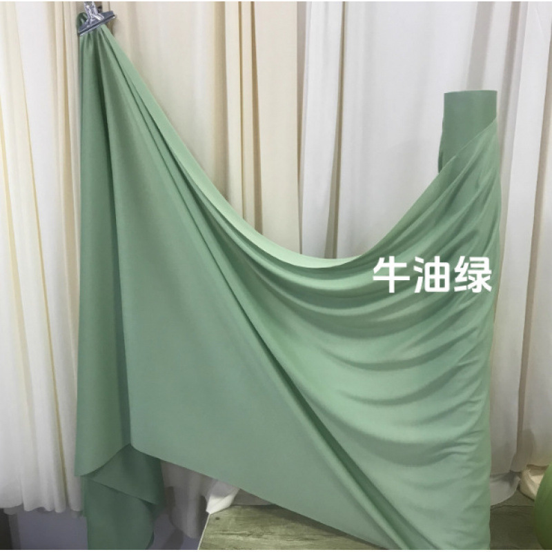 婚庆牛奶丝布幔婚礼堂韩式弹力波浪吊顶布酒店舞台背景装饰粉红色|undefined