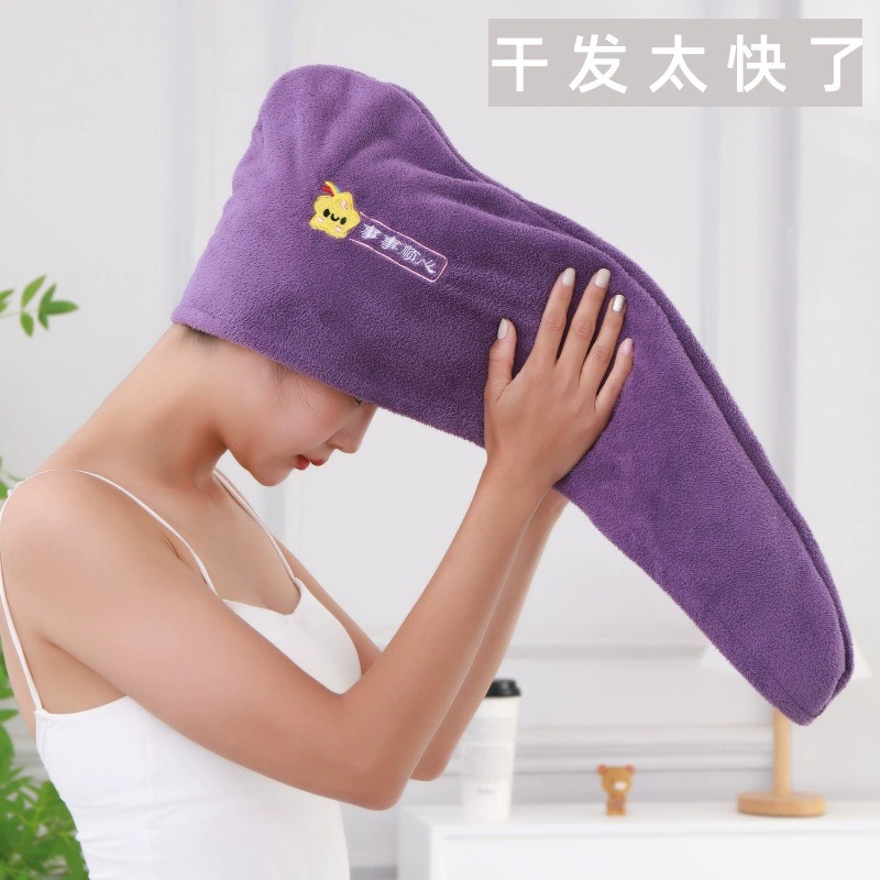 Быстросохнущая супервпитывающая двухслойная шапочка для душа, полотенце для волос для женщин, утолщенный нелиняющий тюрбан для сушки волос для взрослых.
