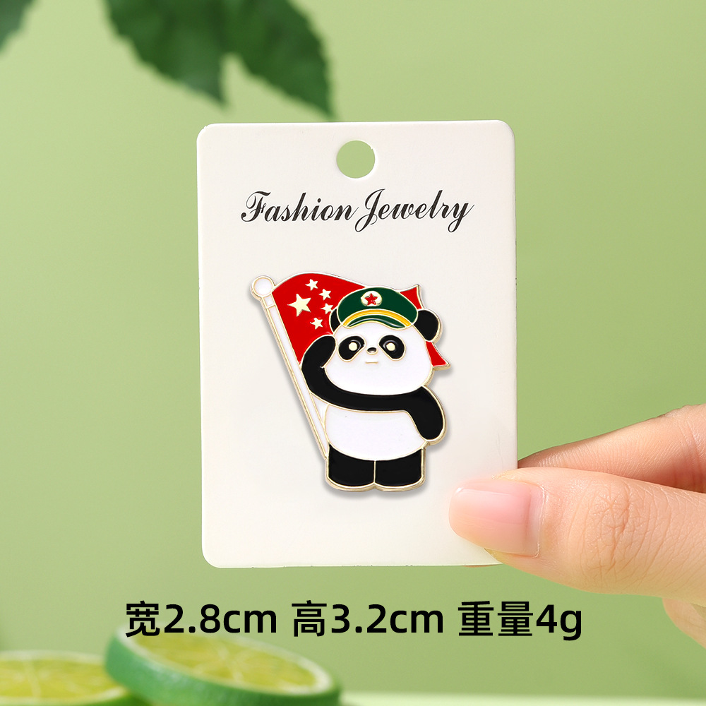 Dibujos animados lindo panda flor flor broche colección de la familia panda animal metal insignia accesorios de ropa para niños regalos