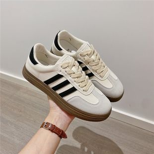 High-Looking 2025 Spring New German Training Shoes for Women, Retro Flats White Shoes, Sports and Leisure Sneakers, Ins Trend