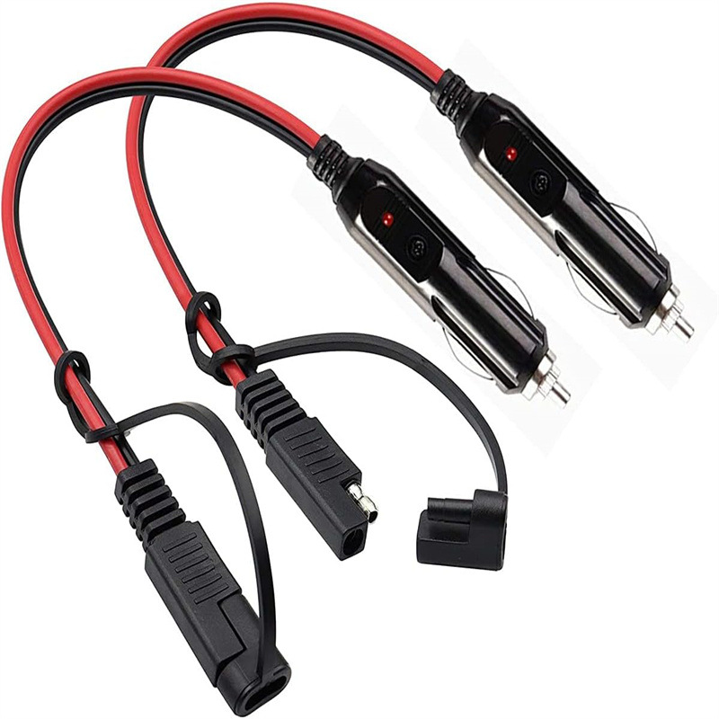 In-Stock Car Cigarette Lighter Extension Cable 16Awg American Power Connector 12V 24V Bakelite Bullet Connector Wiring