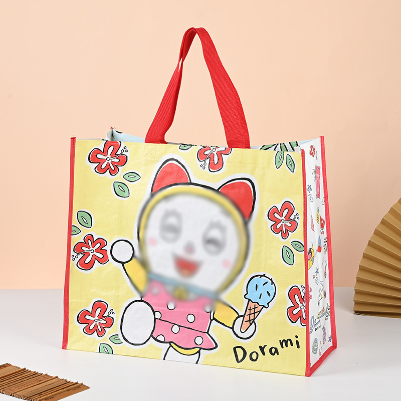 メーカー直供アニメ織り手提げ袋卸売りpp蛇皮レジ袋防水覇膜プラスチック包装袋|undefined